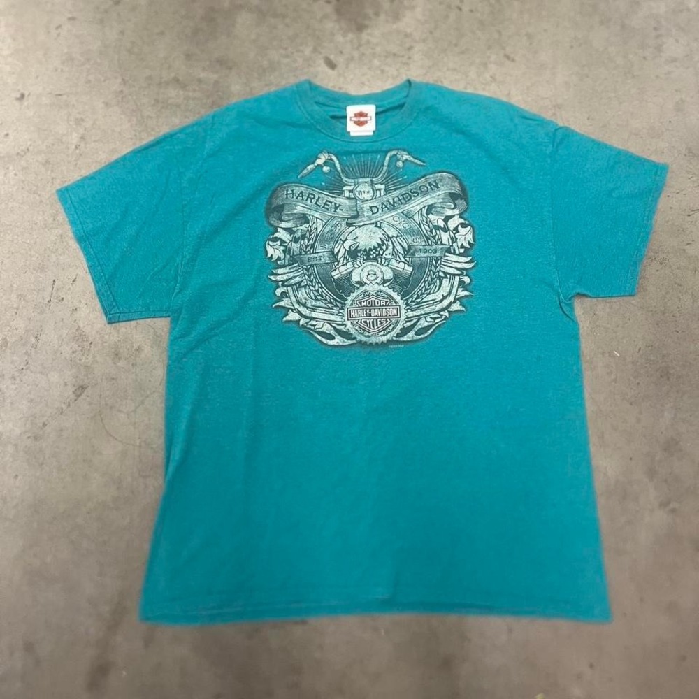 Front and back logo Harley Davidson biker‎ tee shirt